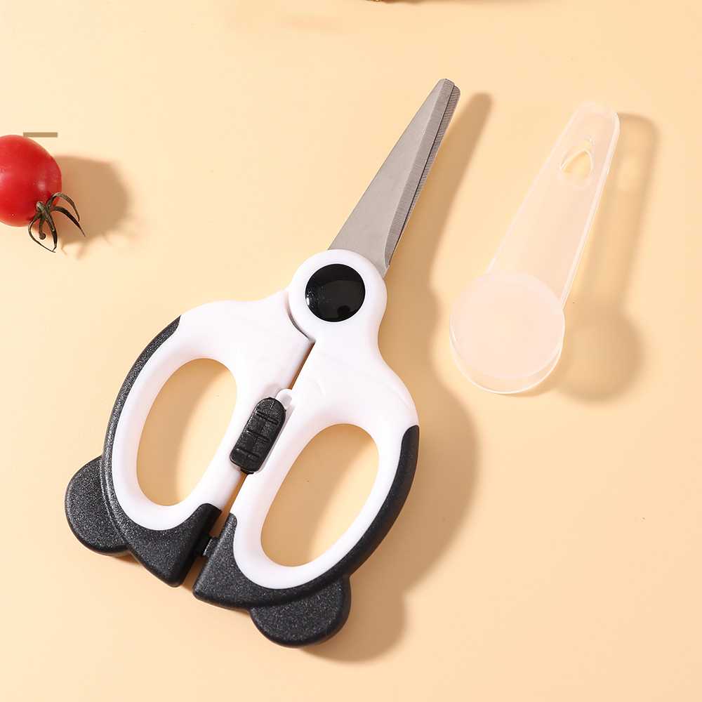 Baby Food Scissors - Детские безопасные ножницы для еды, портативные,