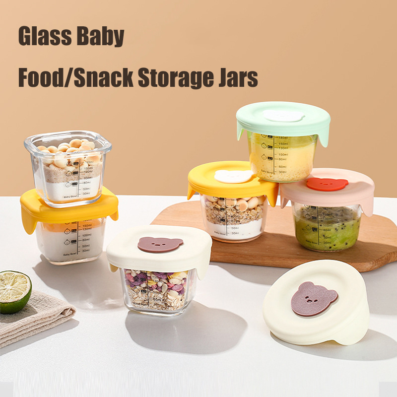 Baby Food Jars With Lids - 180 мл стеклянные банки для хранения